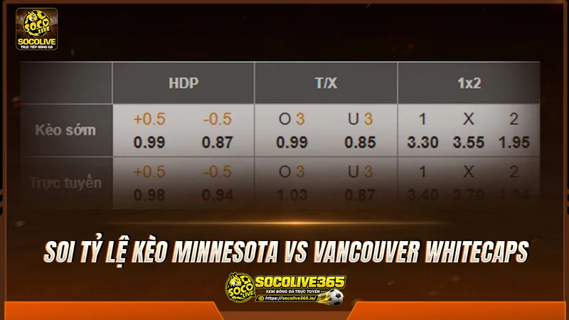 Soi tỷ lệ kèo Minnesota vs Vancouver Whitecaps Soi tỷ lệ kèo Minnesota vs Vancouver Whitecaps
