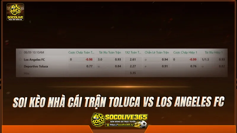 Soi kèo nhà cái trận Toluca vs Los Angeles FC Soi kèo nhà cái trận Toluca vs Los Angeles FC