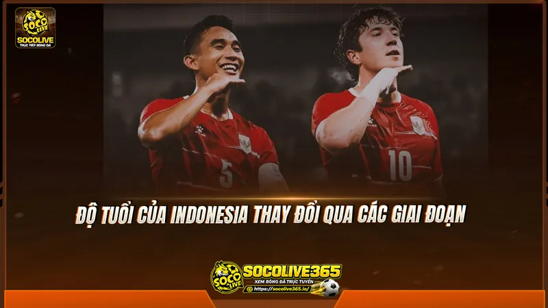 Độ tuổi của Indonesia thay đổi qua các giai đoạn