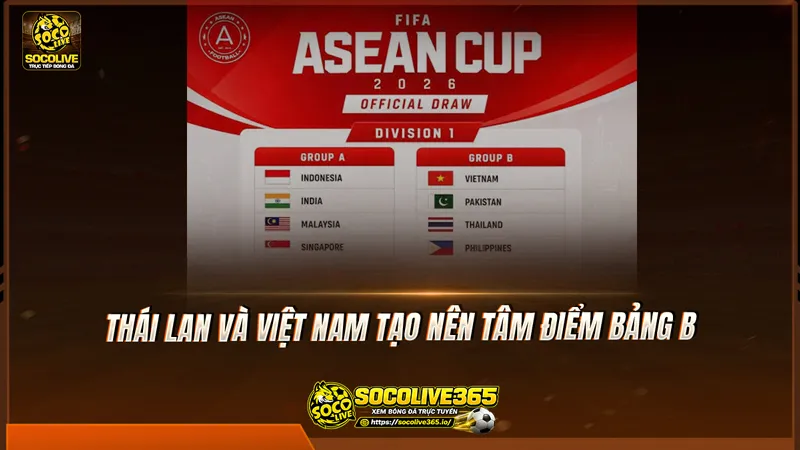 Thái Lan và Việt Nam tạo nên tâm điểm bảng B